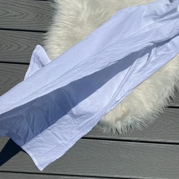 White two piece cropped top & side slit pant set - Picture 8 of 8